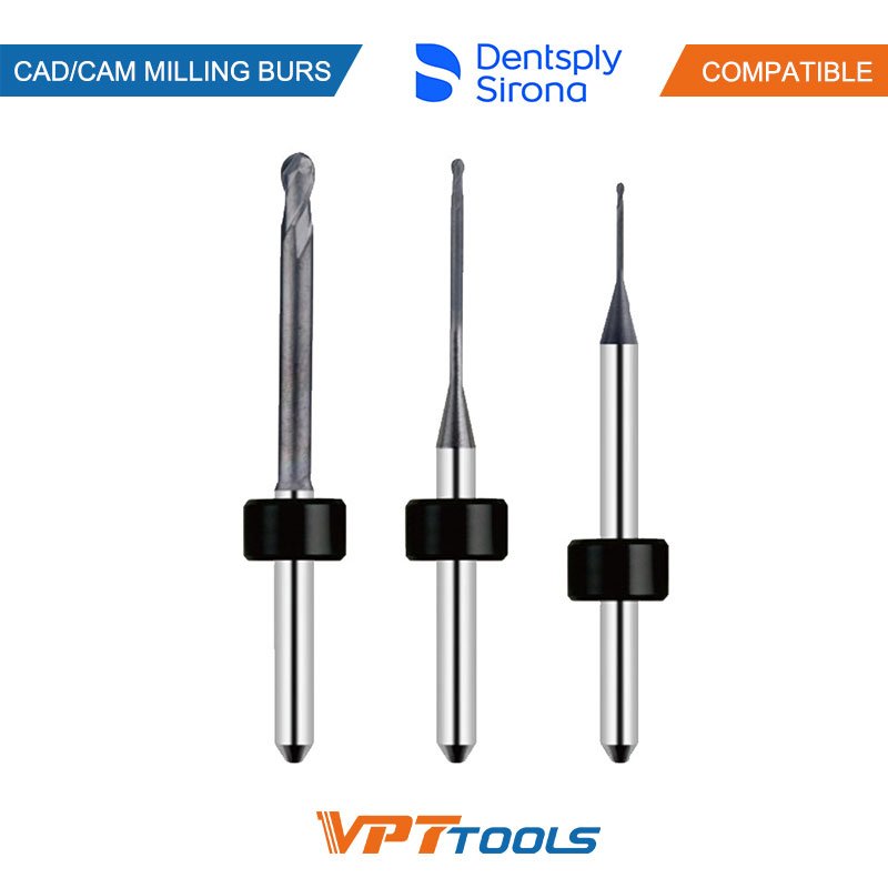 Fraises CAD/CAM SYKATOOLS compatibles Sirona — photo de la gamme