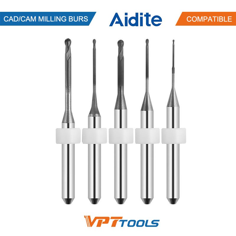 Fraises CAD/CAM SYKATOOLS compatibles Aidite — photo de la gamme