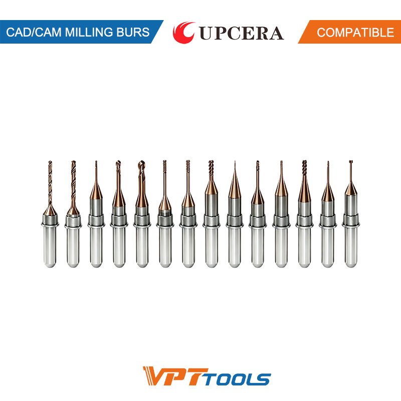 Fraises CAD/CAM SYKATOOLS compatibles Upcera — photo de la gamme