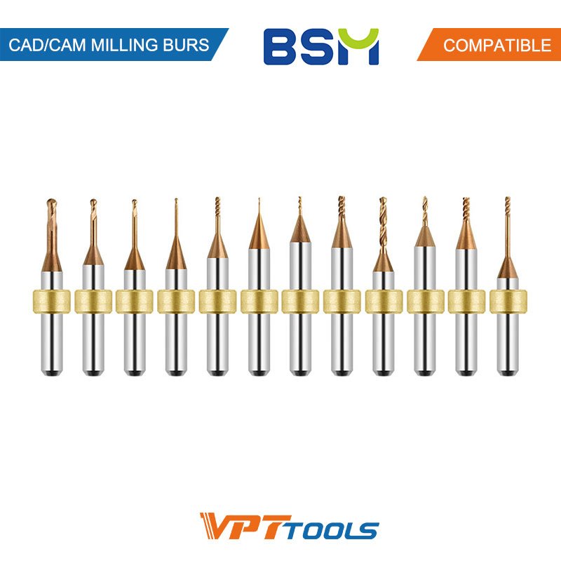Fraises CAD/CAM SYKATOOLS compatibles BSM — photo de la gamme