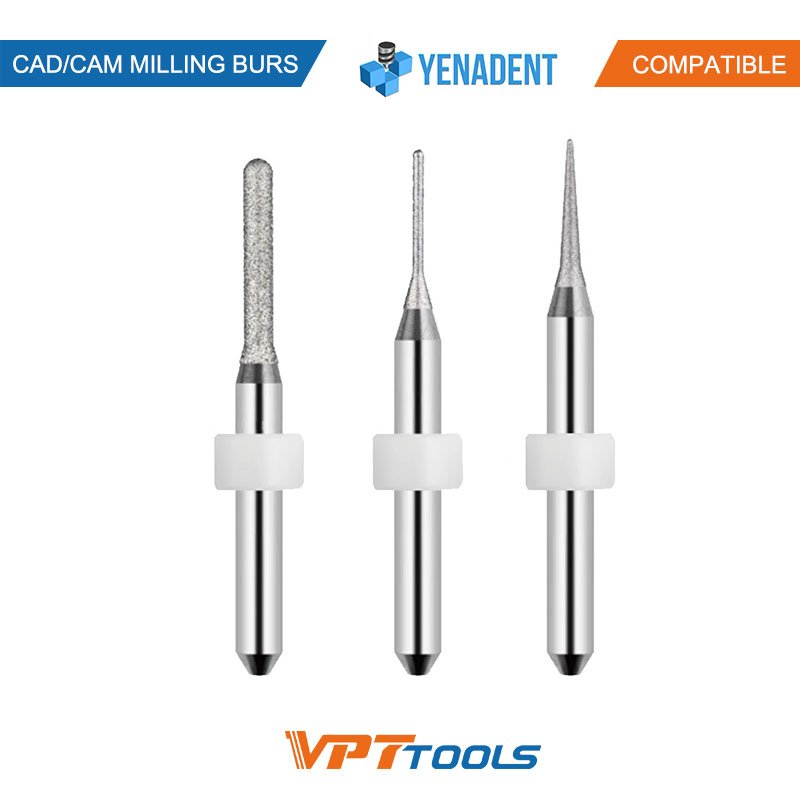 Fraises CAD/CAM SYKATOOLS compatibles Yenadent — photo de la gamme