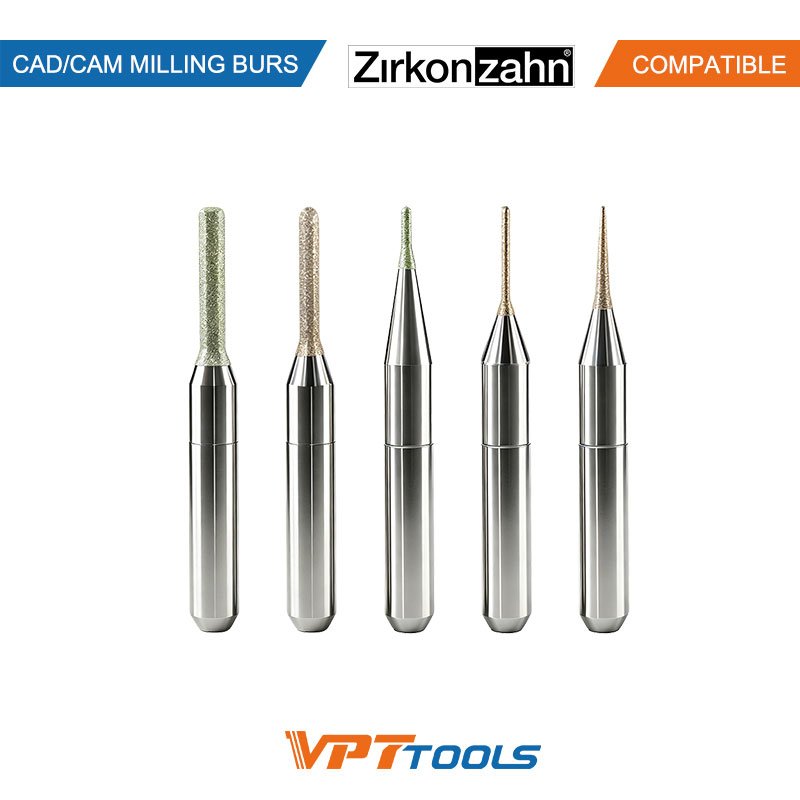 Fraises CAD/CAM SYKATOOLS compatibles Zirkonzahn — photo de la gamme