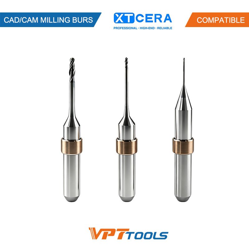 Fraises CAD/CAM SYKATOOLS compatibles Xtcera — photo de la gamme