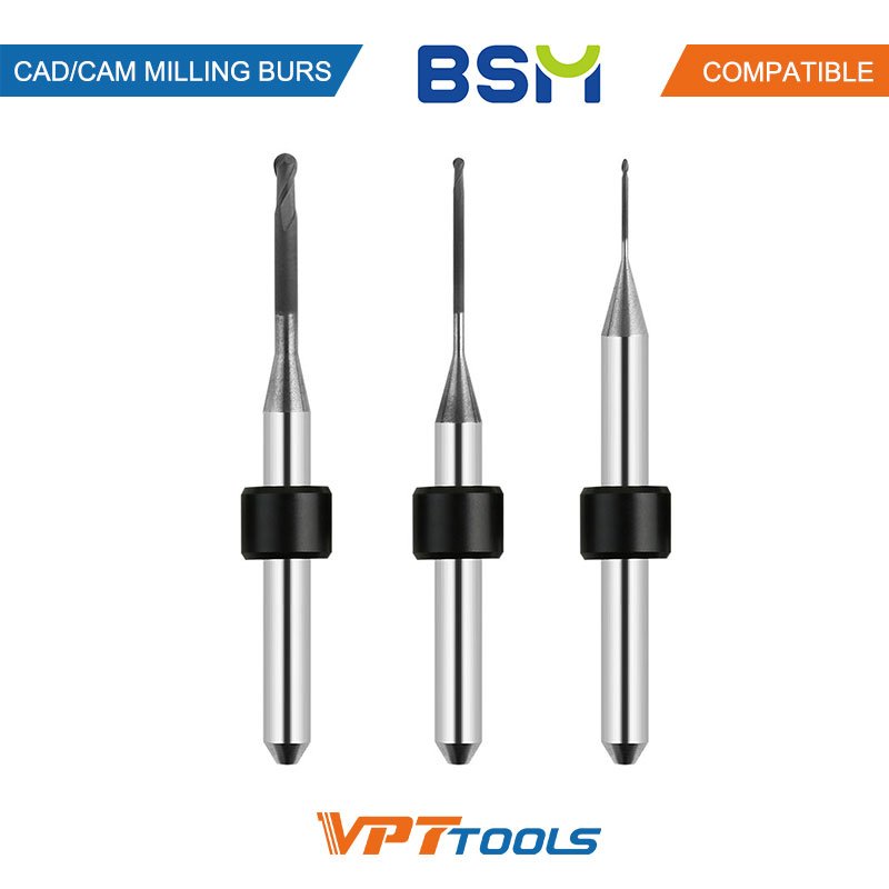 Fraises CAD/CAM SYKATOOLS compatibles BSM — photo de la gamme