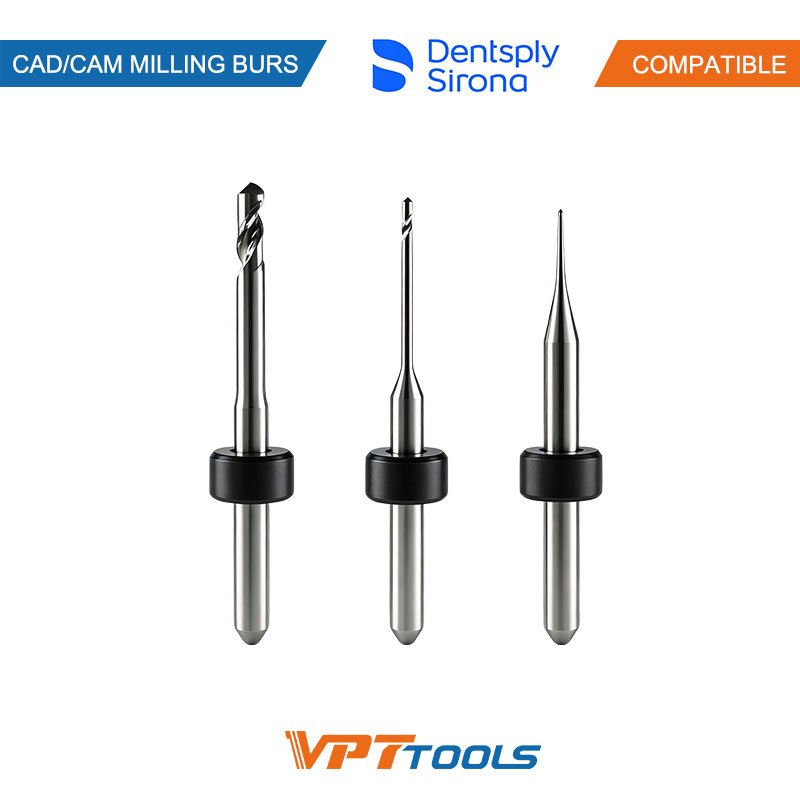 Fraises CAD/CAM SYKATOOLS compatibles Sirona — photo de la gamme