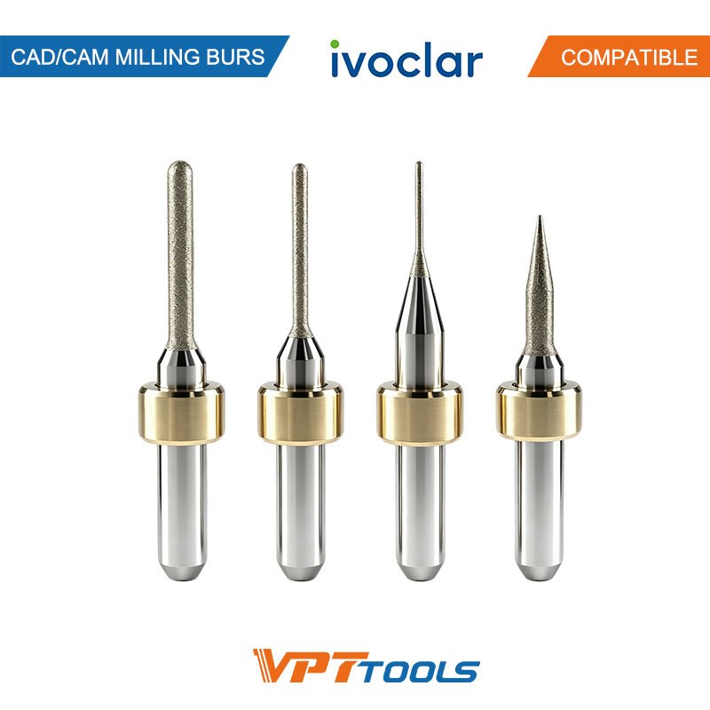 Fraises CAD/CAM SYKATOOLS compatibles Ivoclar — photo de la gamme