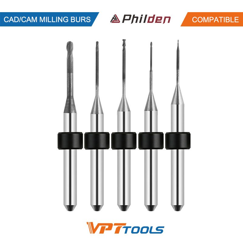 Fraises CAD/CAM SYKATOOLS compatibles Philden — photo de la gamme