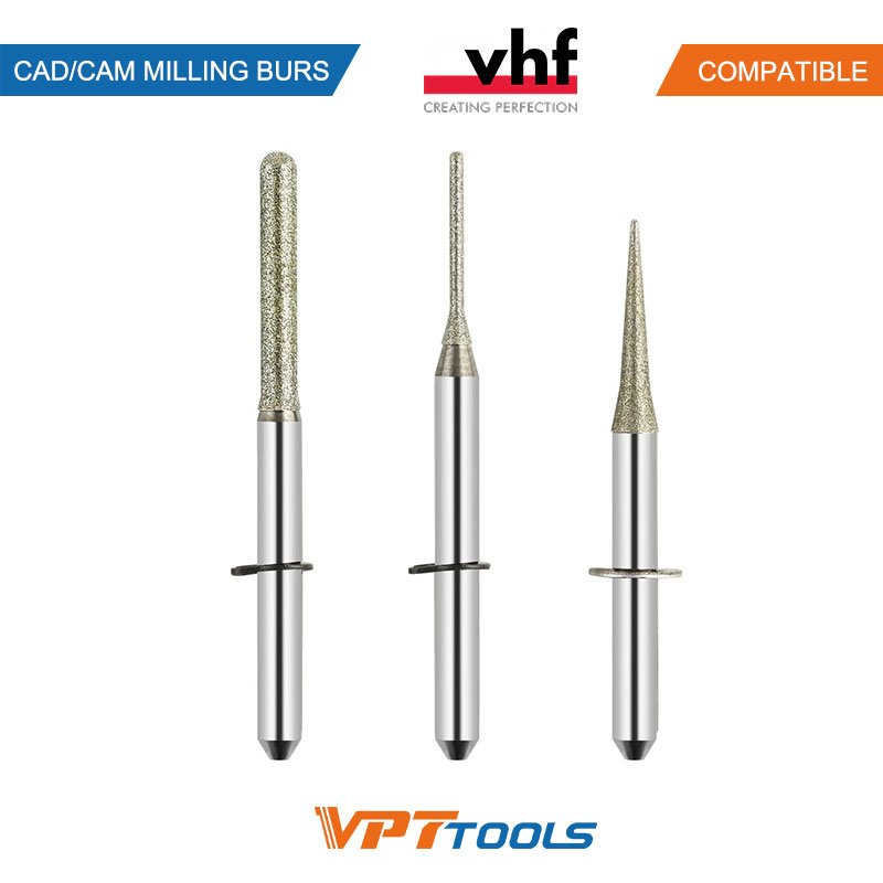 Fraises CAD/CAM SYKATOOLS compatibles Cradle — photo de la gamme
