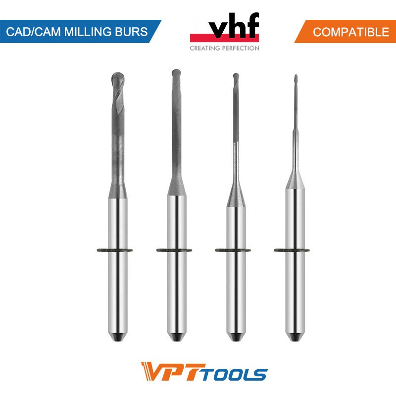 Fraises CAD/CAM SYKATOOLS compatibles VHF — photo de la gamme