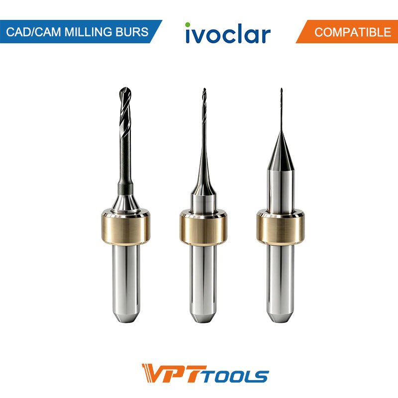 Fraises CAD/CAM SYKATOOLS compatibles Ivoclar — photo de la gamme