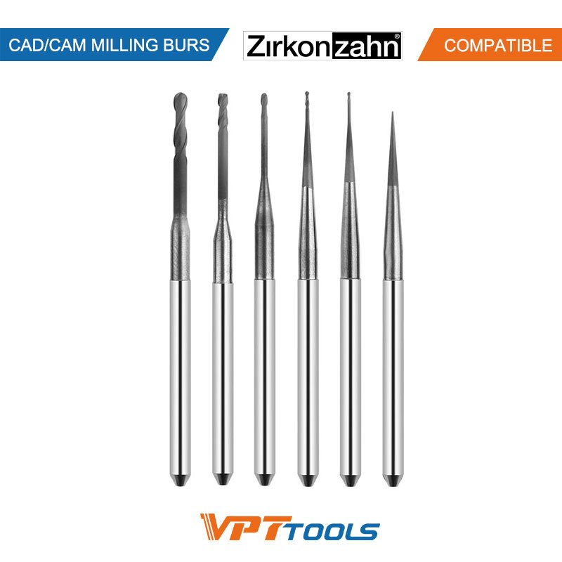 Fraises CAD/CAM SYKATOOLS compatibles Zirkonzahn — photo de la gamme