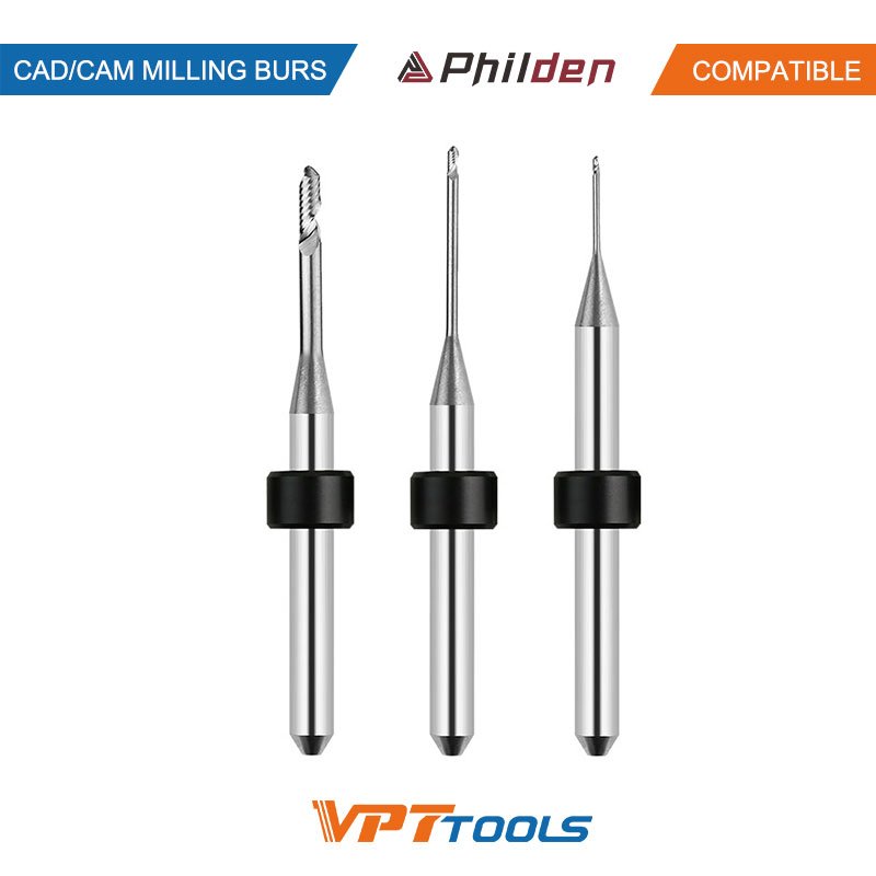 Fraises CAD/CAM SYKATOOLS compatibles Philden — photo de la gamme