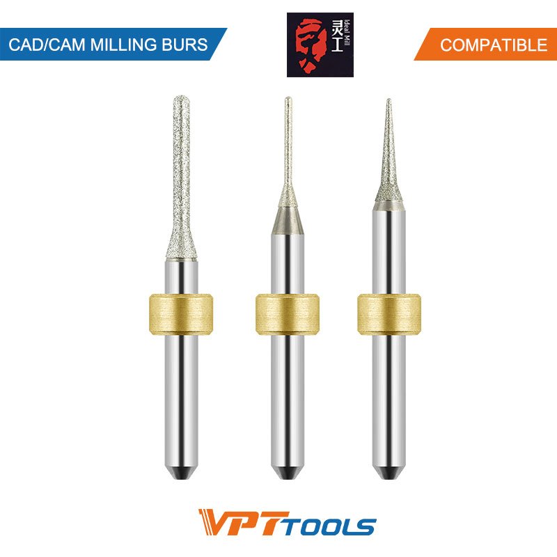 Fraises CAD/CAM SYKATOOLS compatibles IdealMill — photo de la gamme