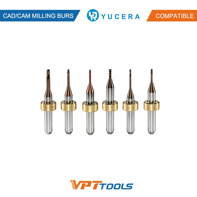 Fraises CAD/CAM SYKATOOLS compatibles Yucera — photo de la gamme