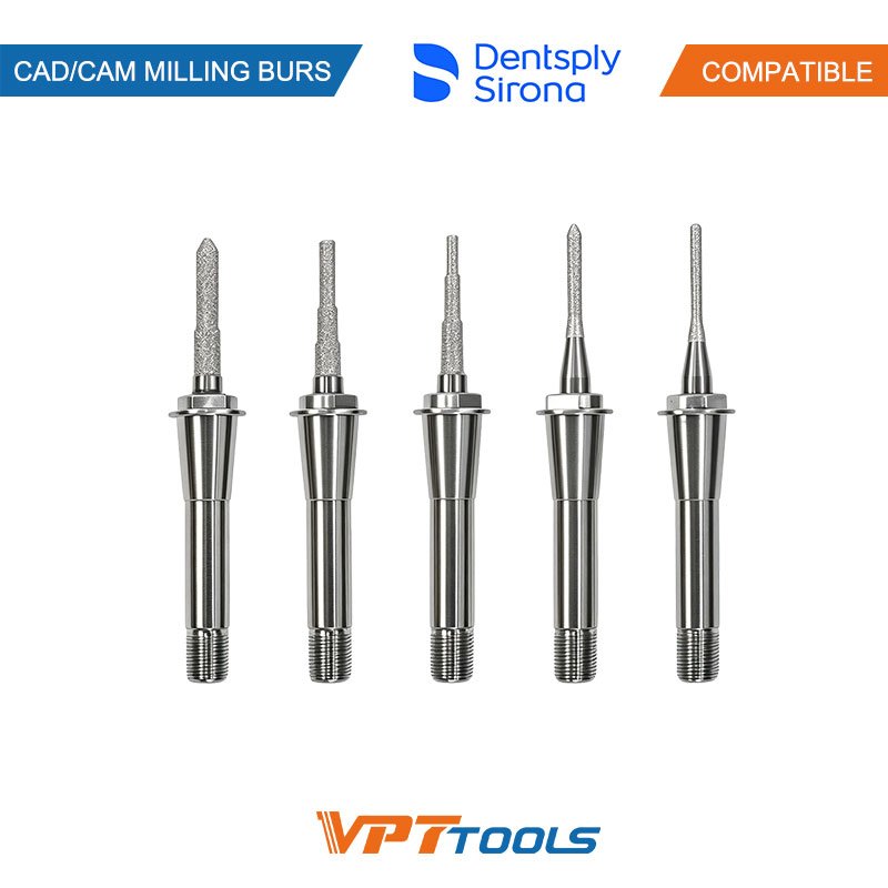Fraises CAD/CAM SYKATOOLS compatibles Sirona — photo de la gamme