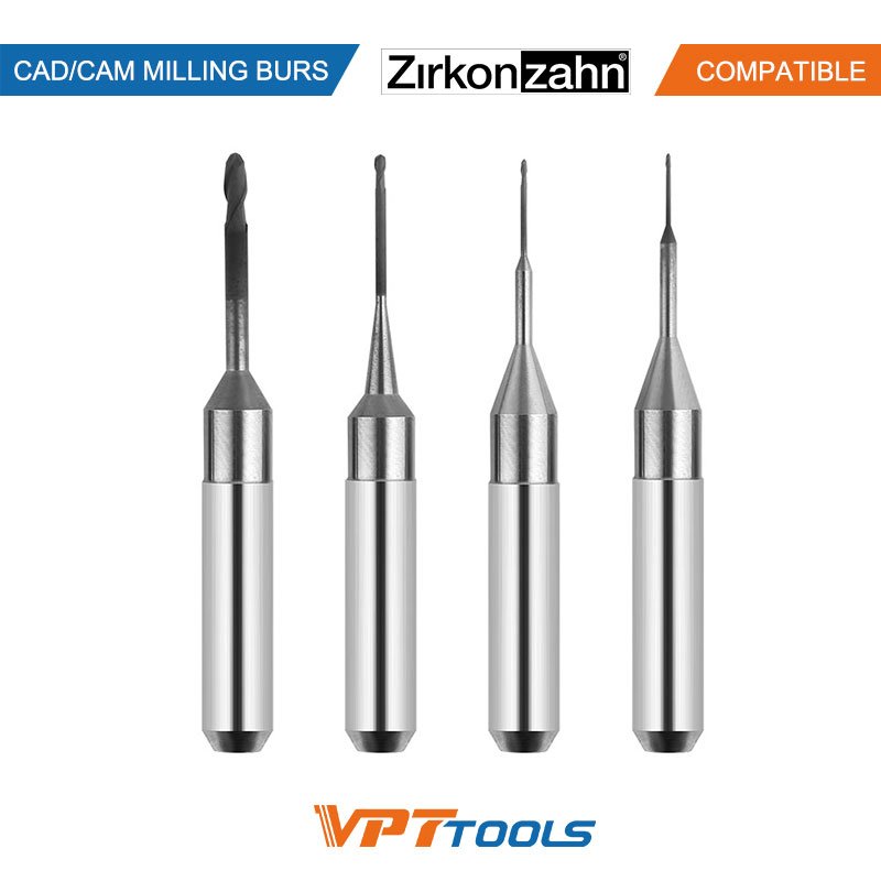 Fraises CAD/CAM SYKATOOLS compatibles Zirkonzahn — photo de la gamme