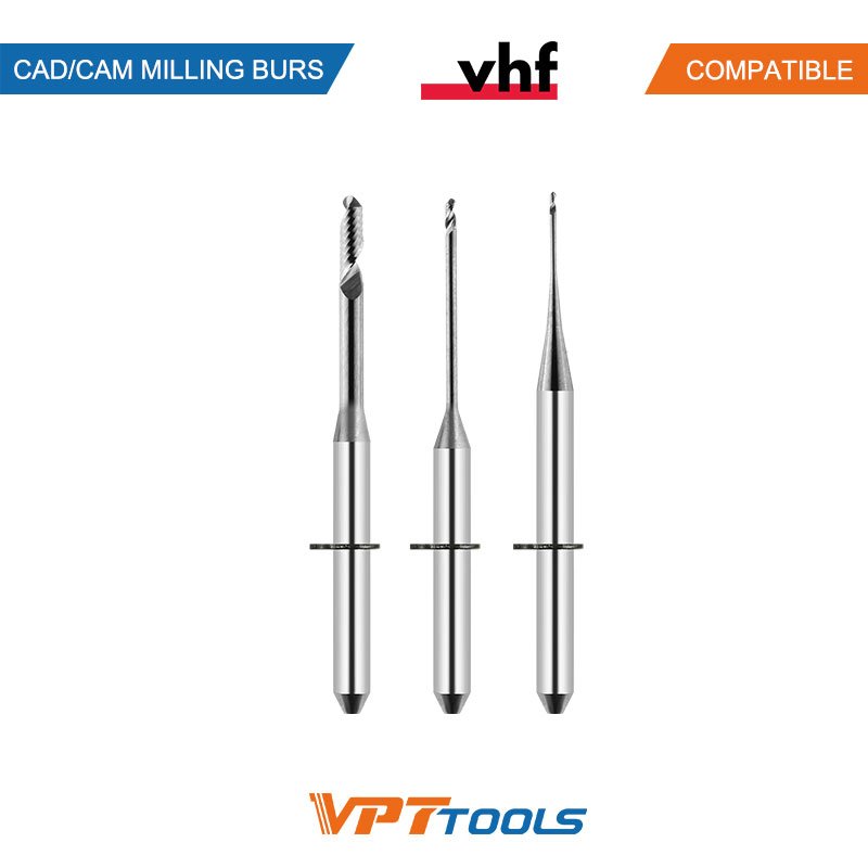 Fraises CAD/CAM SYKATOOLS compatibles VHF — photo de la gamme