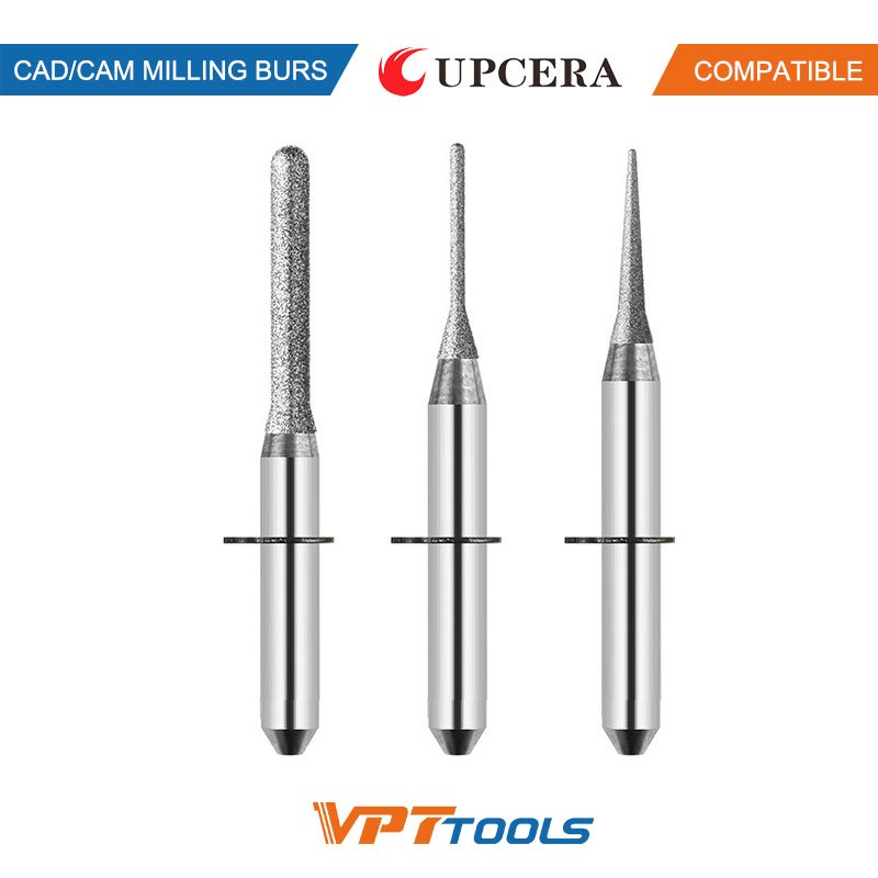 Fraises CAD/CAM SYKATOOLS compatibles Upcera — photo de la gamme