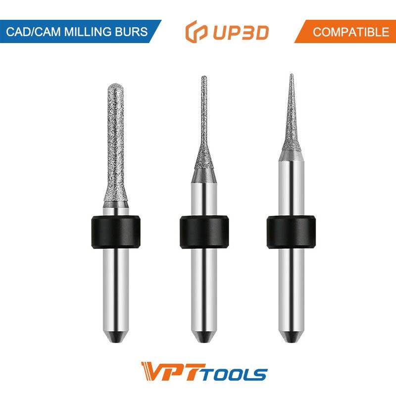 Fraises CAD/CAM SYKATOOLS compatibles Up3d — photo de la gamme