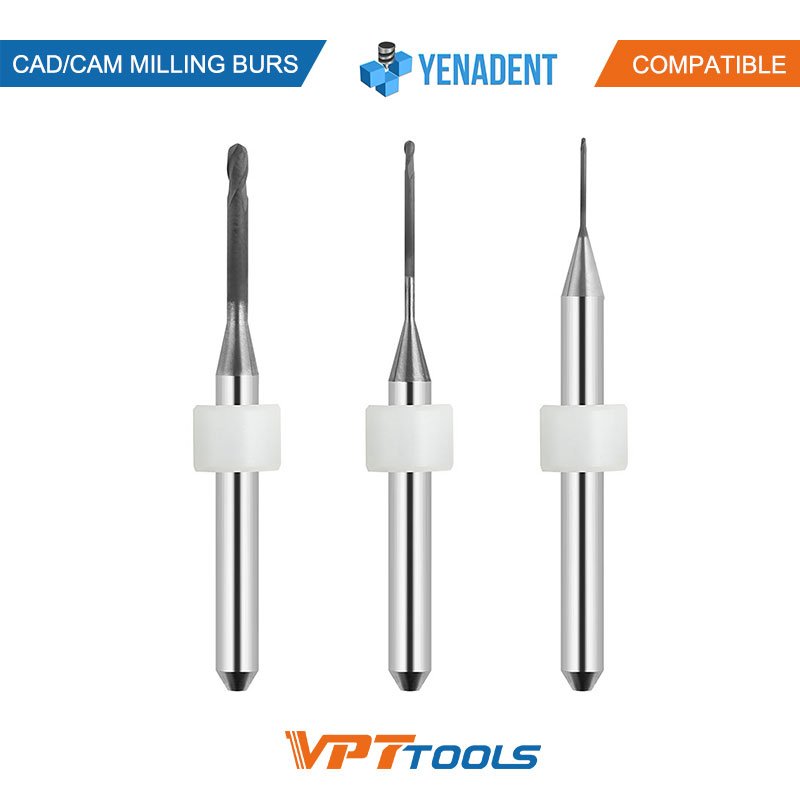 Fraises CAD/CAM SYKATOOLS compatibles Yenadent — photo de la gamme