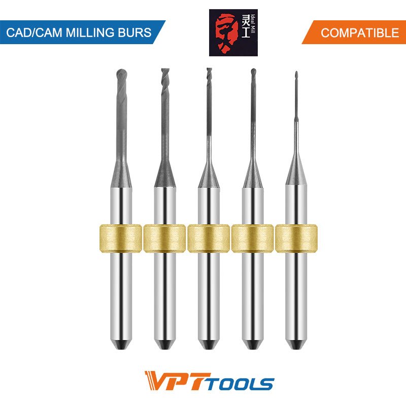 Fraises CAD/CAM SYKATOOLS compatibles IdealMill — photo de la gamme