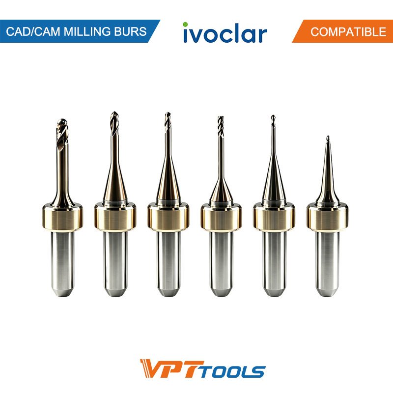 Fraises CAD/CAM SYKATOOLS compatibles Ivoclar — photo de la gamme