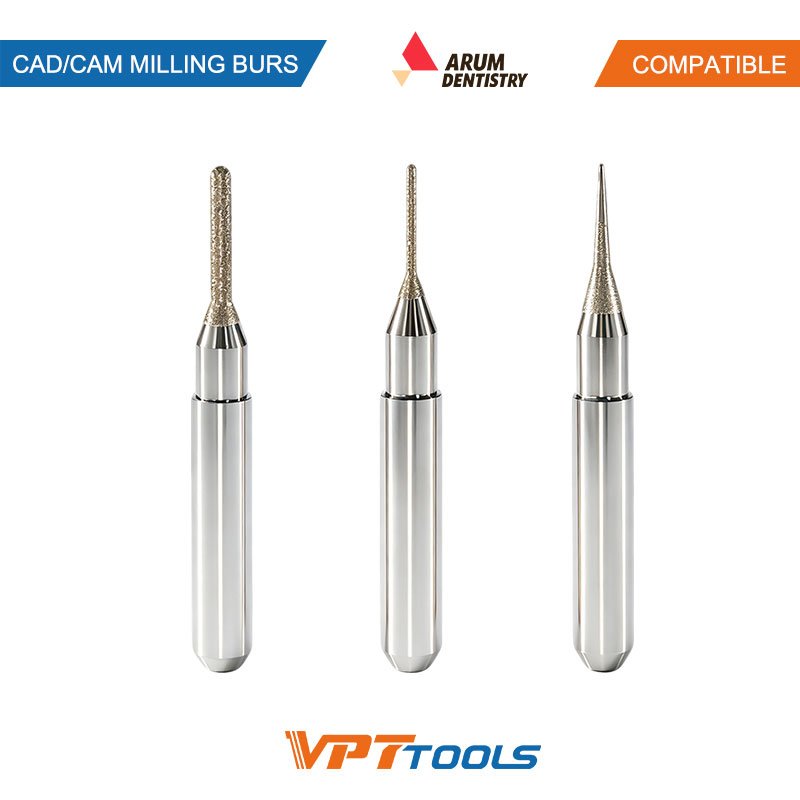 Fraises CAD/CAM SYKATOOLS compatibles Arum — photo de la gamme