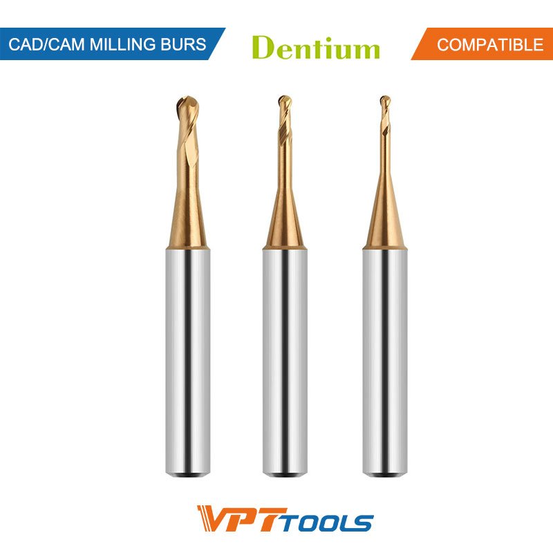 Fraises CAD/CAM SYKATOOLS compatibles Dentium — photo de la gamme