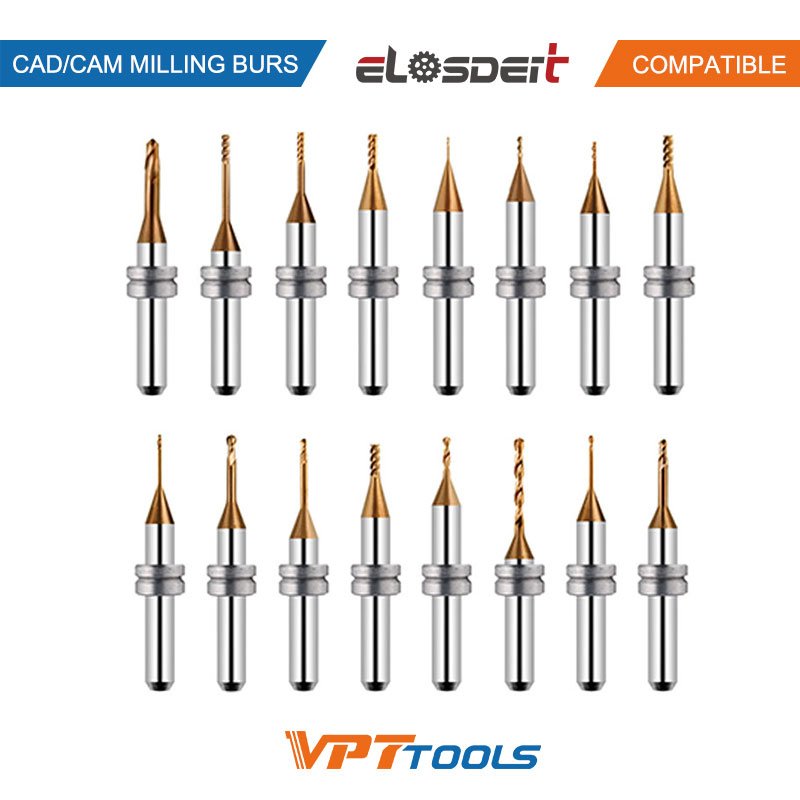 Fraises CAD/CAM SYKATOOLS compatibles Elosdent — photo de la gamme